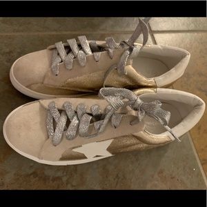 NWT Gold and Silver Star Sneakers